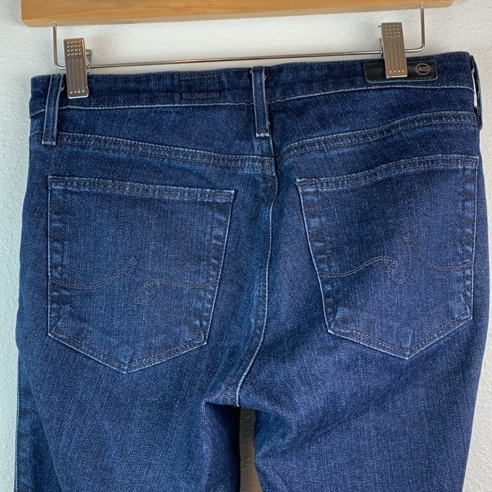 AG Prima ankle pin tucked cigarette ankle dark wash low/ mid rise jeans EUC - Picture 8 of 14